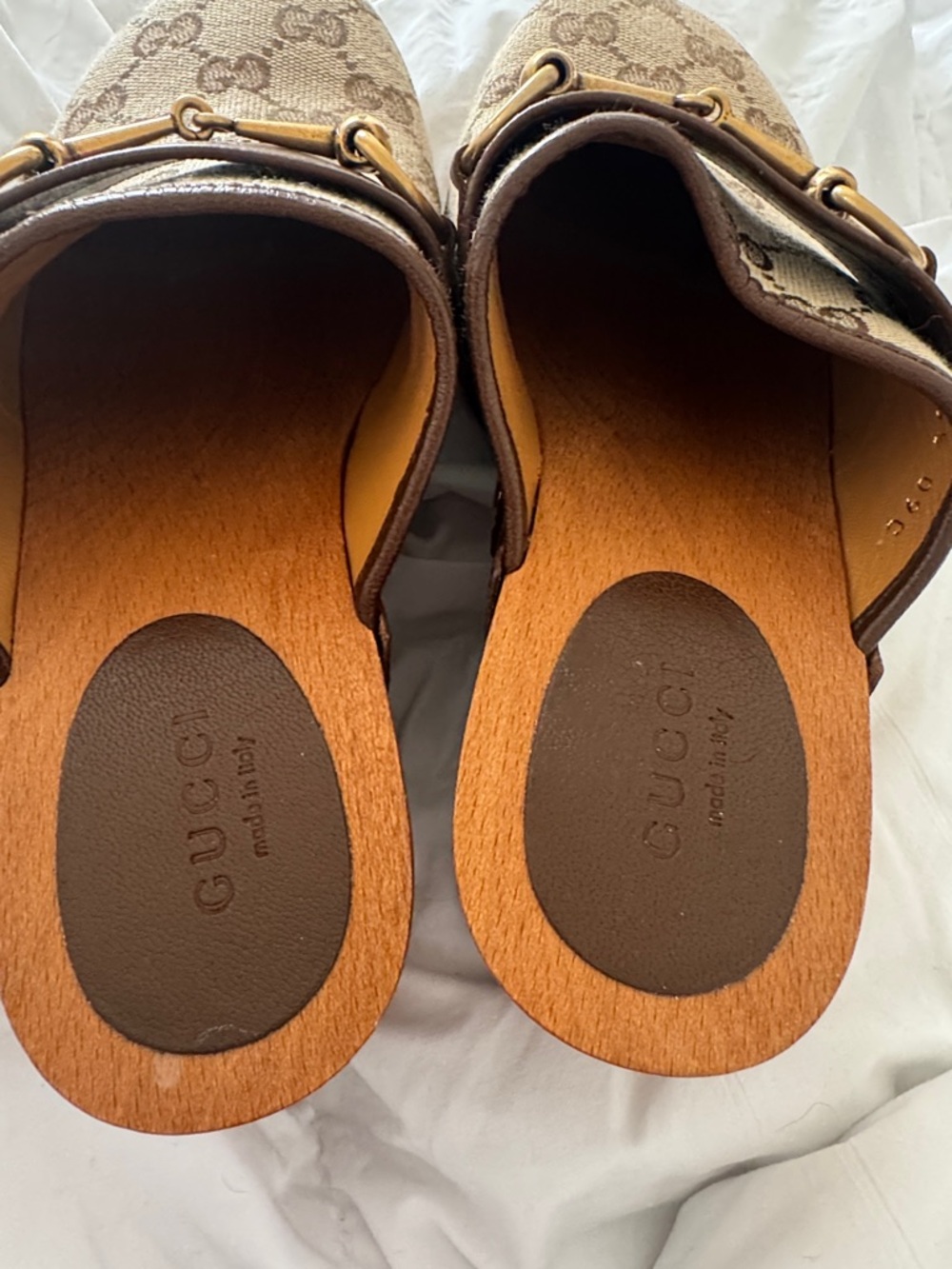 Gucci GG Canvas Horsebit Clog Mules Size 36.5 | Made in Italy - Picture 3 of 4